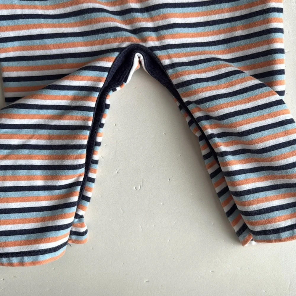 Baby Gap Vintage Blue/Orange/White Strip Jumpsuit 6-12 Months